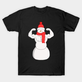 Flex Muscle Snowman T-Shirt